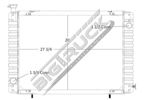 Picture of Freightliner Radiator - Solder On Tank 0437016