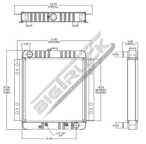 Picture of Airport Tug Radiator - Solder On Tank 0437090S