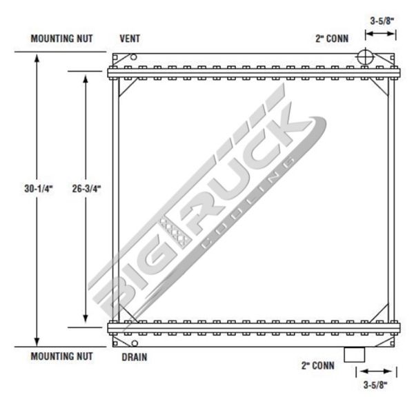 Picture of Ford / Sterling Radiator - Solder On Tank 0437103S