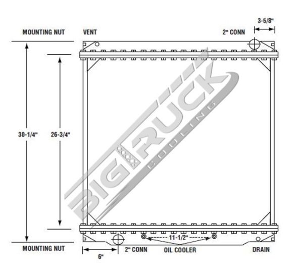 Picture of Ford / Sterling Radiator - Solder On Tank 0437104S