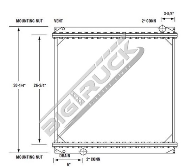 Picture of Ford / Sterling Radiator - Solder On Tank 0437105S