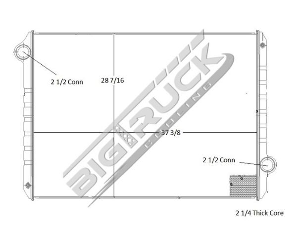 Picture of Ford / Sterling Radiator - Solder On Tank 0437107S