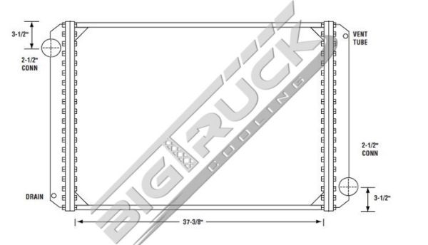 Picture of Ford / Sterling Radiator - Solder On Tank 0437108S