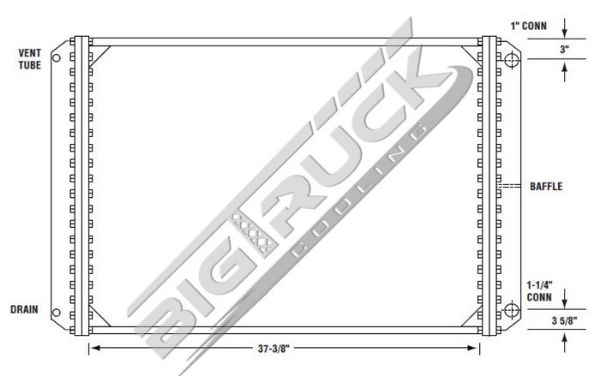 Picture of Ford / Sterling Radiator - Bolt On Tank 0437109