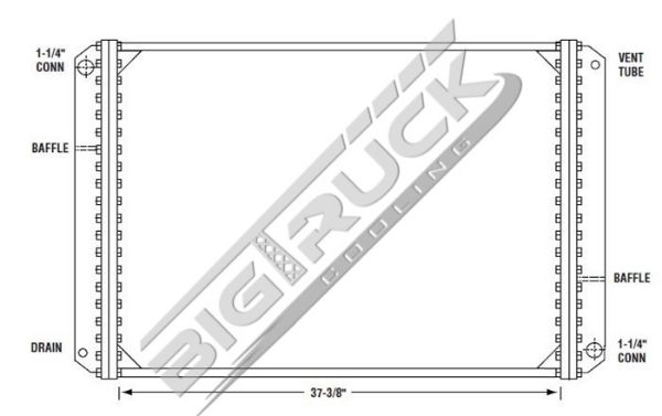 Picture of Ford / Sterling Radiator - Bolt On Tank 0437110