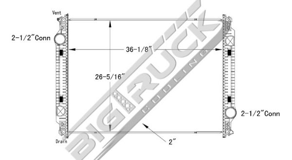 Picture of Freightliner Radiator - Plastic Tank 0437116P