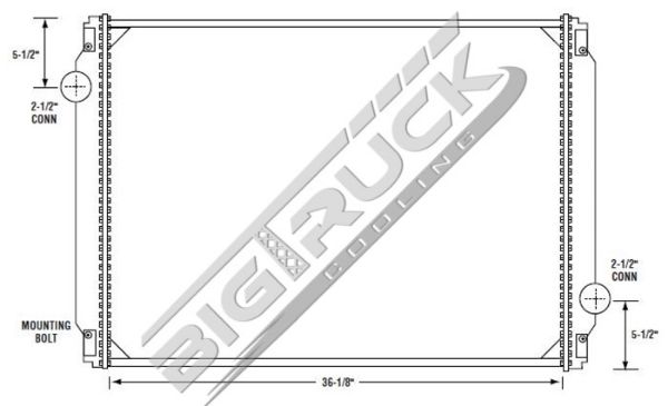 Picture of Freightliner Radiator - Solder On Tank 0437116SHD