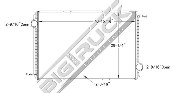 Picture of International Navistar Radiator - Plastic Tank 0437121P
