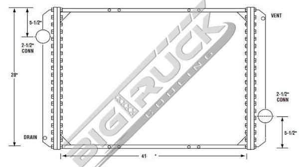 Picture of International Navistar Radiator - Solder On Tank 0437121S