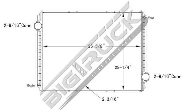 Picture of IC Corporation, International Navistar Radiator - Plastic Tank 0437122P