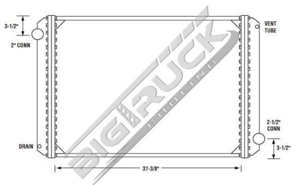 Picture of Ford / Sterling Radiator - Bolt On Tank 0437147