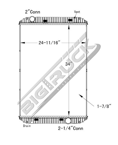 Picture of Freightliner Radiator - Plastic Tank 0437152P