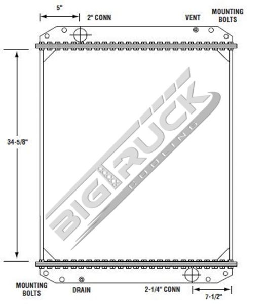 Picture of Freightliner Radiator - Solder On Tank 0437152S