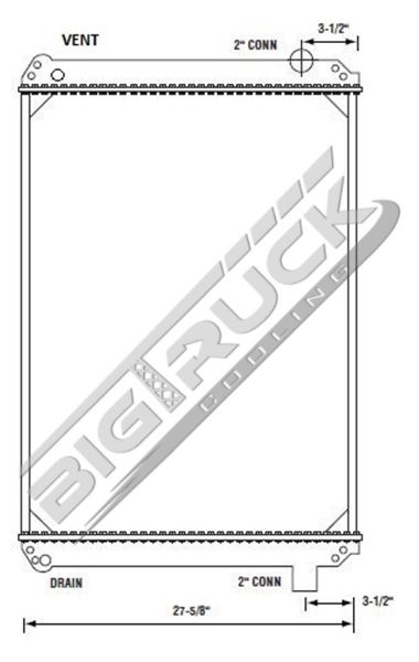 Picture of Ford / Sterling Radiator - Bolt On Tank 0437154