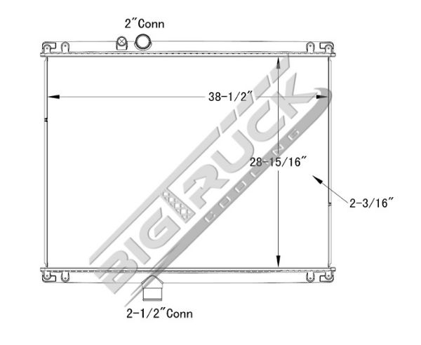 Picture of Mack Radiator - Plastic Tank 0437155P