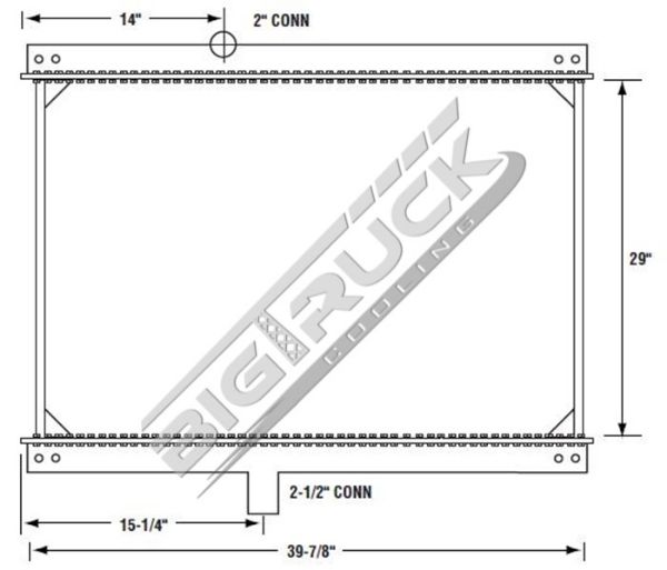 Picture of Mack Radiator - Solder On Tank 0437155SHD