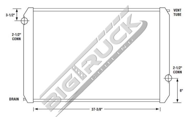 Picture of Ford / Sterling Radiator - Solder On Tank 0437158S