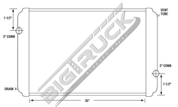 Picture of Ford / Sterling Radiator - Solder On Tank 0437159S