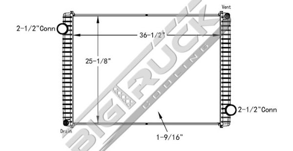 Picture of Kenworth Radiator - Plastic Tank 0437162P