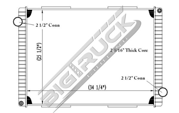 Picture of Peterbilt Radiator - Plastic Tank 0437163P
