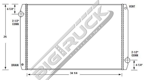 Picture of Peterbilt Radiator - Solder On Tank 0437163S