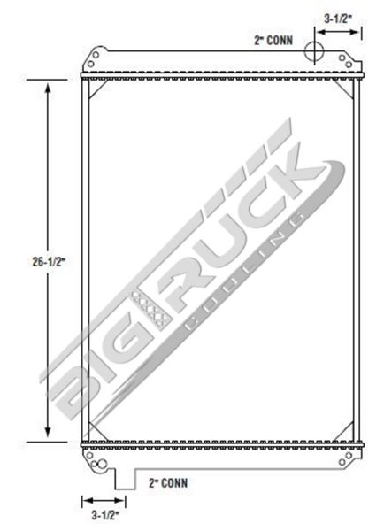 Picture of Ford / Sterling Radiator - Bolt On Tank 0437164