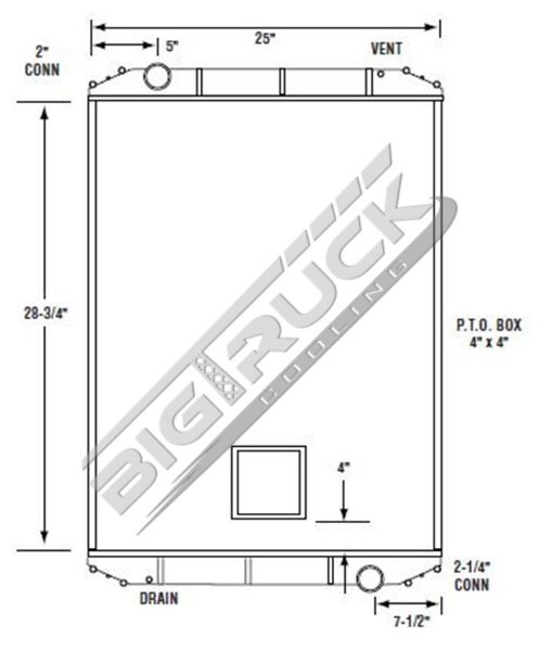 Picture of Freightliner Radiator - Solder On Tank 0437166S