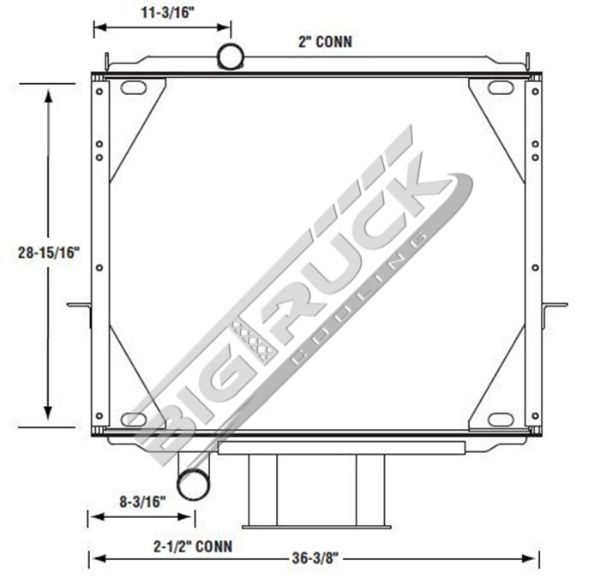 Picture of Mack Radiator - Bolt On Tank 0437173