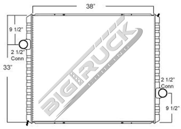 Picture of Kenworth Radiator - Solder On Tank 0437179S