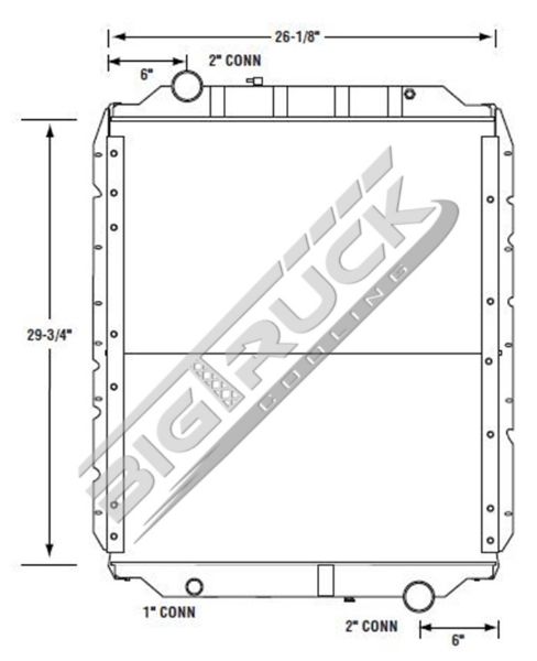 Picture of Blue Bird Radiator - Solder On Tank 0437181S