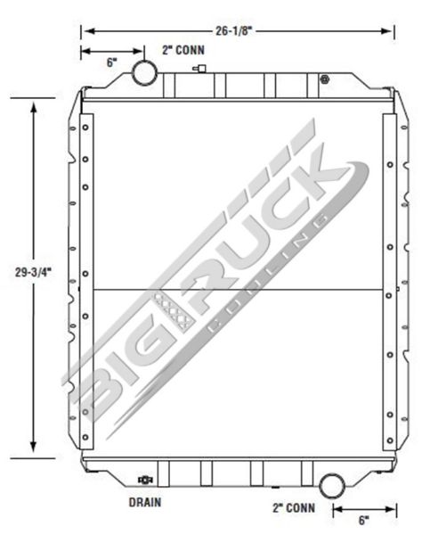 Picture of Blue Bird Radiator - Solder On Tank 0437182S