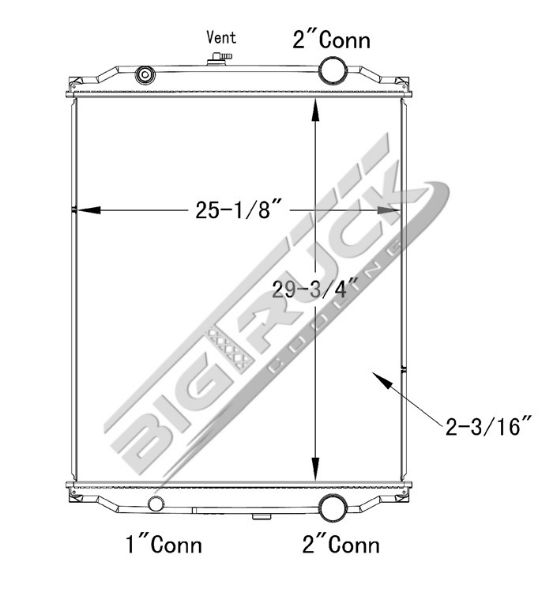 Picture of Blue Bird Radiator - Plastic Tank 0437183P