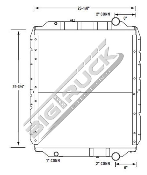 Picture of Blue Bird Radiator - Solder On Tank 0437183S