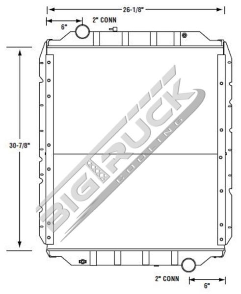 Picture of Blue Bird Radiator - Solder On Tank 0437186S
