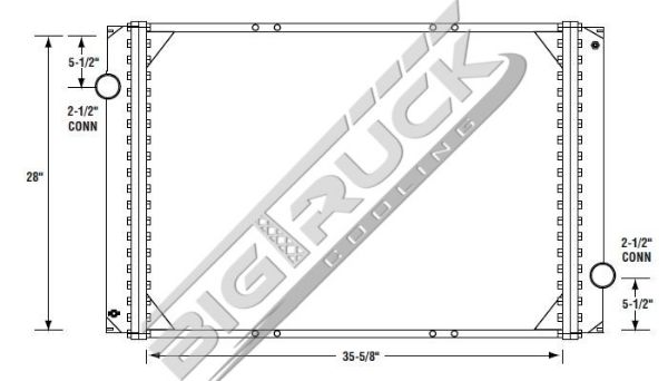 Picture of International Navistar Radiator - Solder On Tank 0437192S