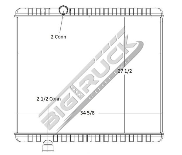 Picture of Mack Radiator - Solder On Tank 0437193S