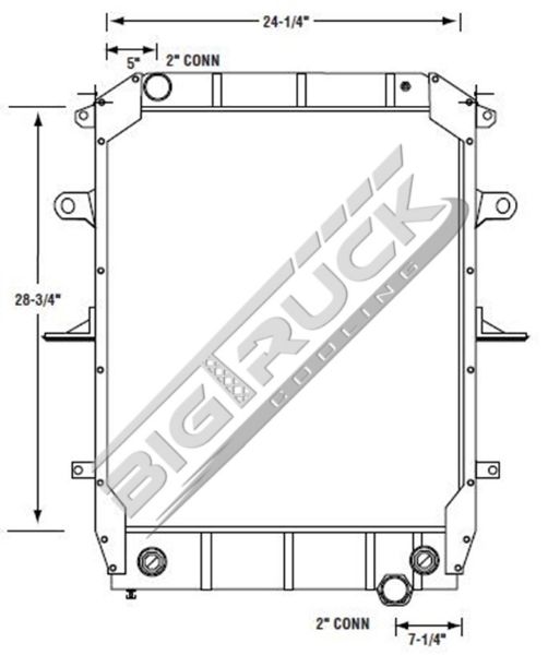 Picture of Freightliner Radiator - Solder On Tank 0437194S