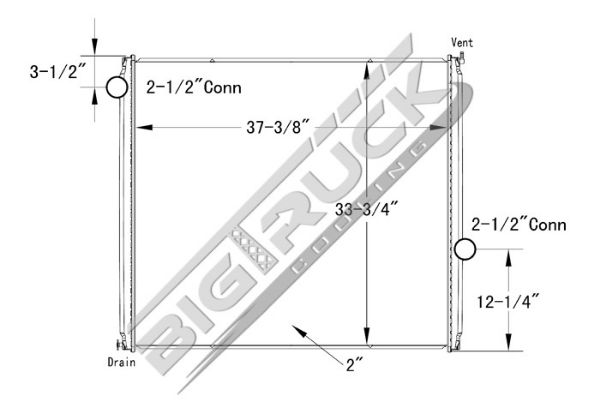 Picture of Ford / Sterling Radiator - Plastic Tank 0437198P