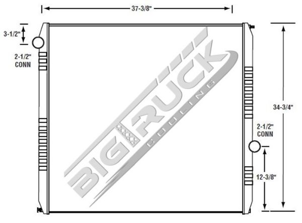 Picture of Ford / Sterling Radiator - Solder On Tank 0437198S