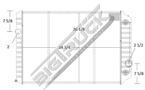 Picture of Ford / Sterling Radiator - Solder On Tank 0437199S
