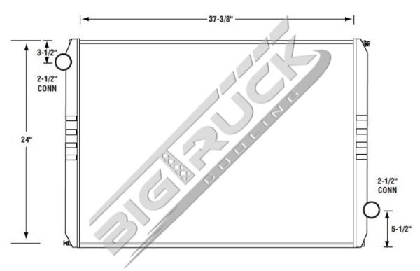 Picture of Ford / Sterling Radiator - Solder On Tank 0437206S