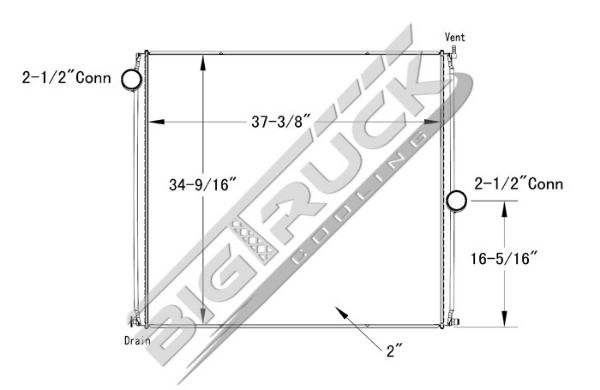 Picture of Ford / Sterling Radiator - Plastic Tank 0437207P