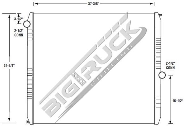 Picture of Ford / Sterling Radiator - Solder On Tank 0437207S