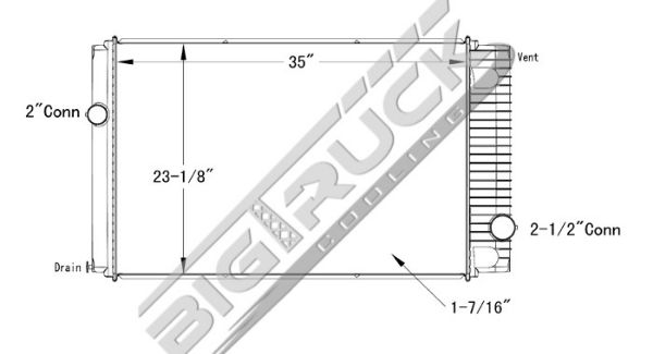 Picture of Ford / Sterling Radiator - Plastic Tank 0437208P