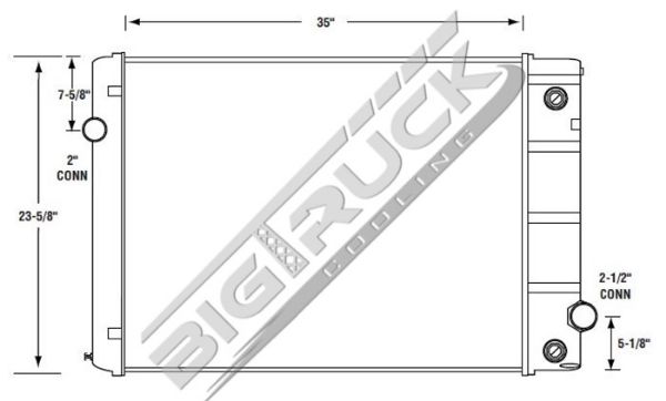 Picture of Ford / Sterling Radiator - Solder On Tank 0437210S