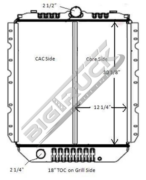 Picture of International Navistar Radiator - Solder On Tank 0437219S