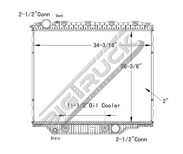 Picture of Mack Radiator - Plastic Tank 0437222P