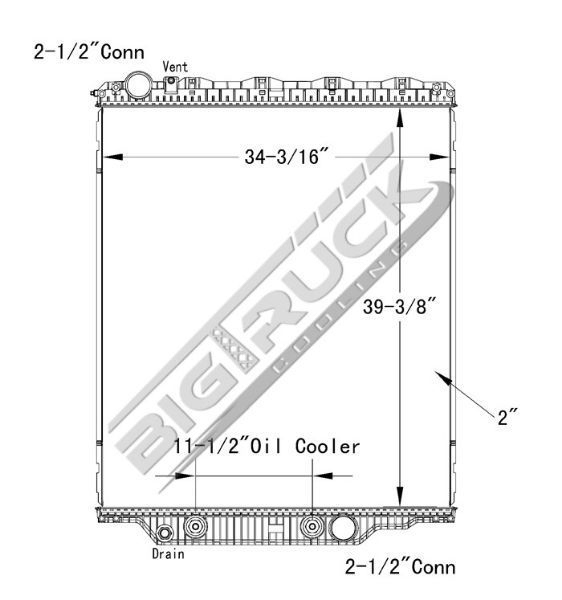 Picture of Mack Radiator - Plastic Tank 0437223P