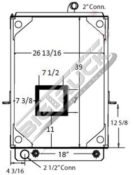 Picture of Mack Radiator - Bolt On Tank 0437224