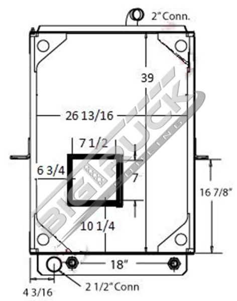 Picture of Mack Radiator - Bolt On Tank 0437225